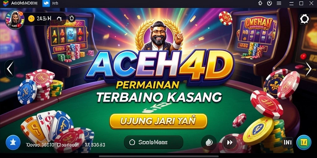 Screenshot gameplay ACEH4D menampilkan fitur permainan Kasino yang mengasyikkan.