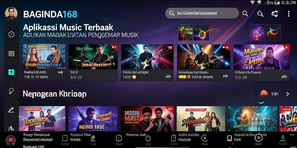 Tampilan gameplay interaktif dari aplikasi BAGINDA168 yang penuh musik.