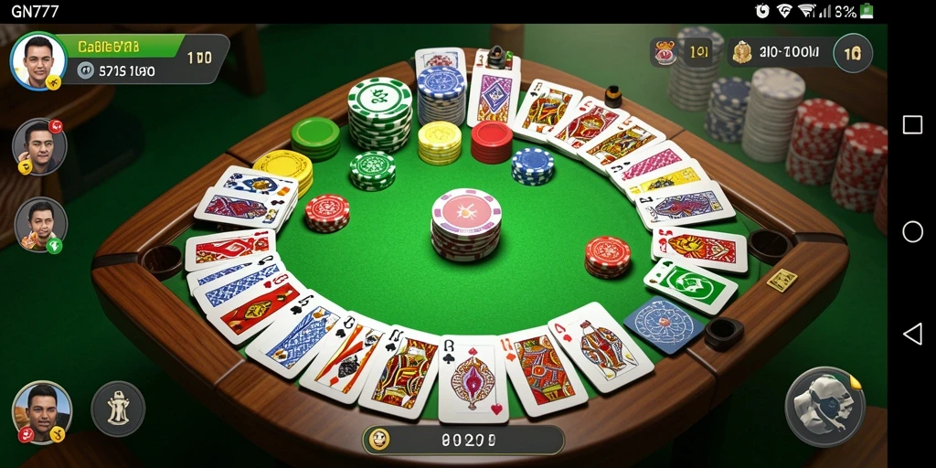 Tampilan gameplay seru GN777 yang penuh strategi Gaple.