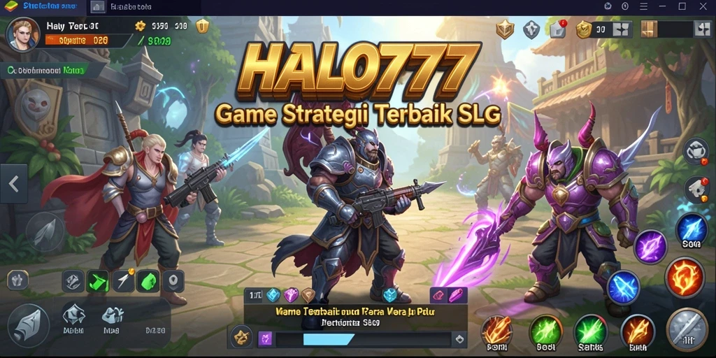Screenshot menunjukkan aksi pertempuran seru di HALO777.