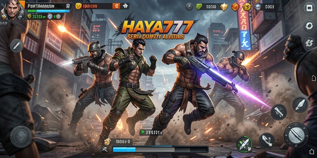 Tangkapan layar game HAYA777 menunjukkan pertarungan aksi yang mendebarkan.