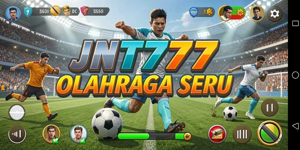 Tampilan gameplay seru dalam JNT777 dengan aksi olahraga yang mendebarkan.