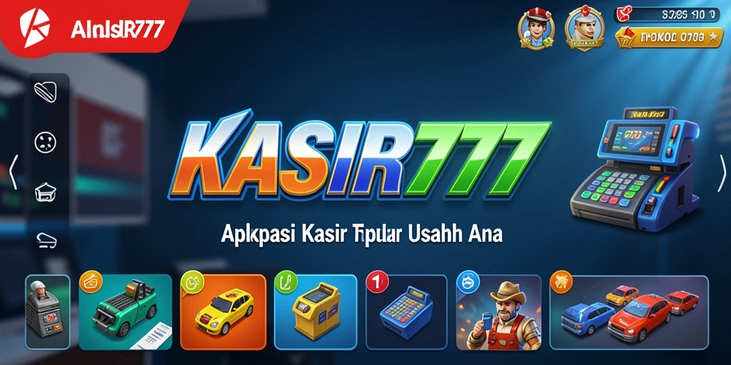 Tampilan utama KASIR777 yang menampilkan fitur kasir.