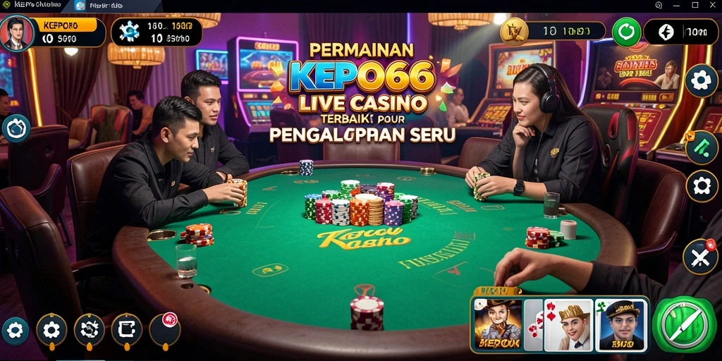 Screenshot gameplay Live Casino KEPO66 dengan dealer langsung.