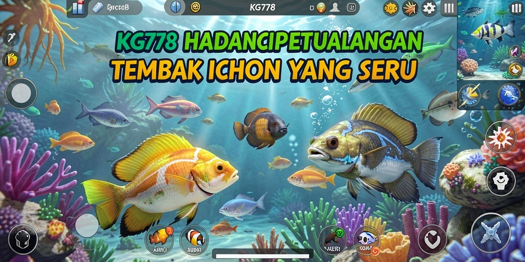Tangkapan layar gameplay KG778 yang penuh aksi tembak ikan.