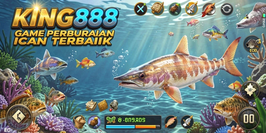 Gameplay menarik KING88 yang menampilkan aksi memancing seru.