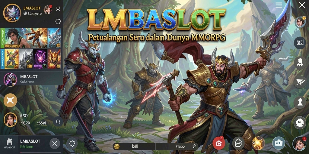 Screenshot gameplay LMBASLOT yang menampilkan aksi pertarungan seru.