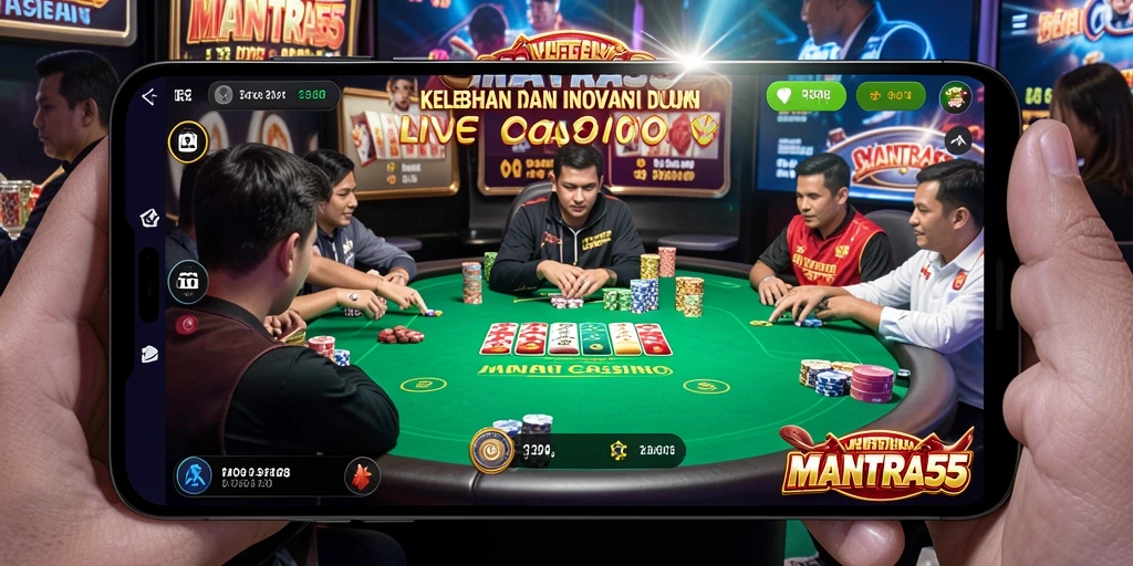 Tampilan gameplay Live Casino yang memukau dan interaktif di MANTRA55.