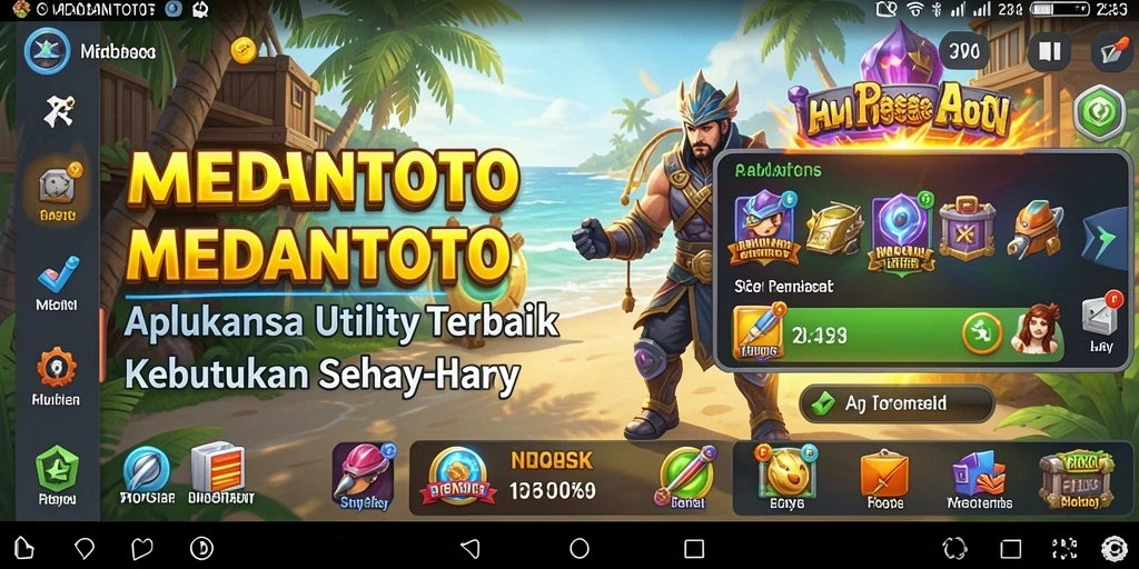 Screenshot MEDANTOTO menampilkan antarmuka aplikasi Utility yang efektif.