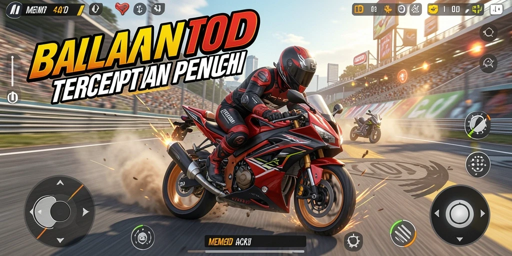 Gameplay balapan motor yang mendebarkan di MEME4D.
