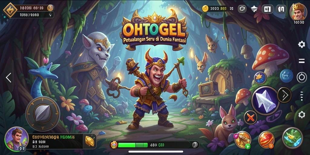 Tampilan gameplay OHTOGEL menampilkan aksi petualangan yang menegangkan.