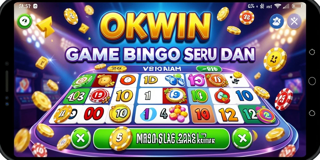 Screenshot utama OKWIN menampilkan aksi seru permainan Bingo.