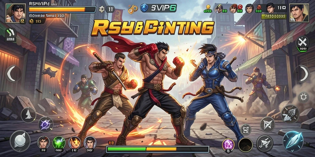 Gameplay RSNVIP6 yang intens dan mendebarkan dalam pertarungan fighting.